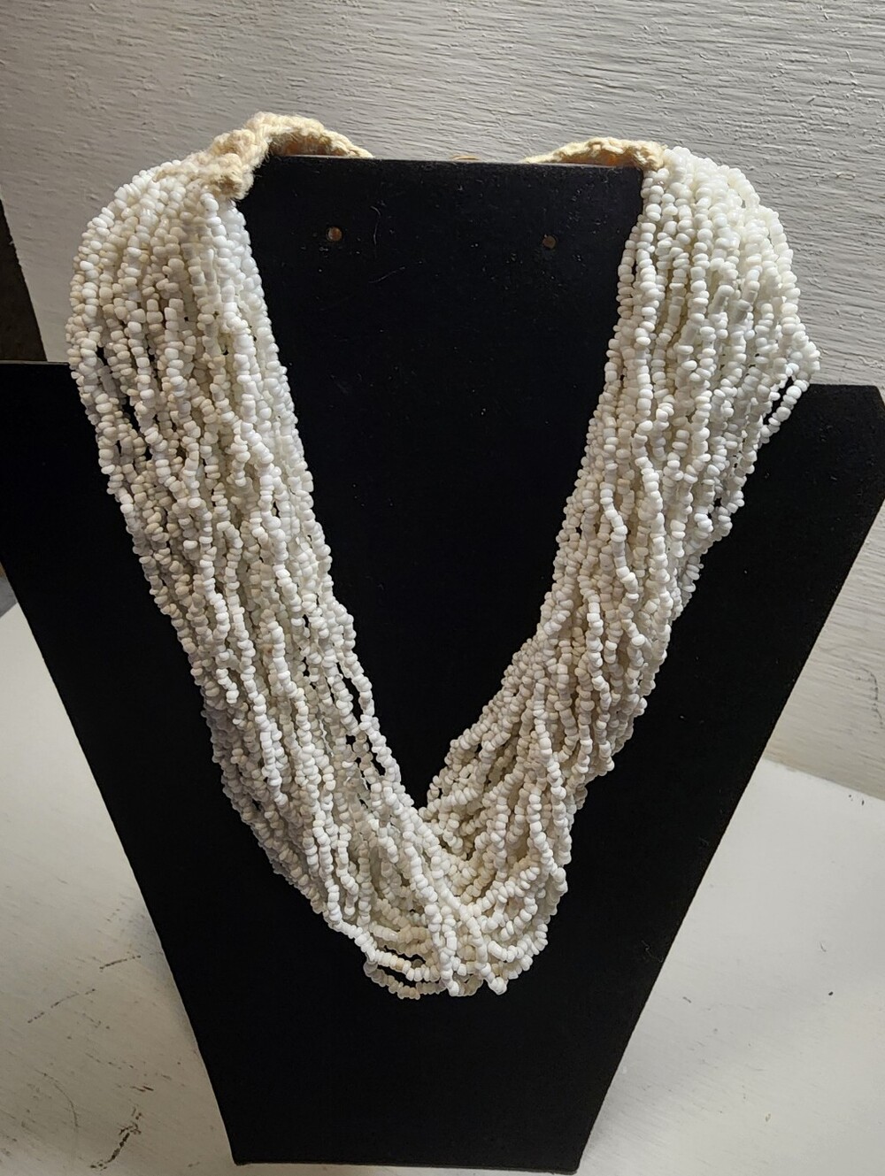 Two's Company Cream and White Beaded Necklace